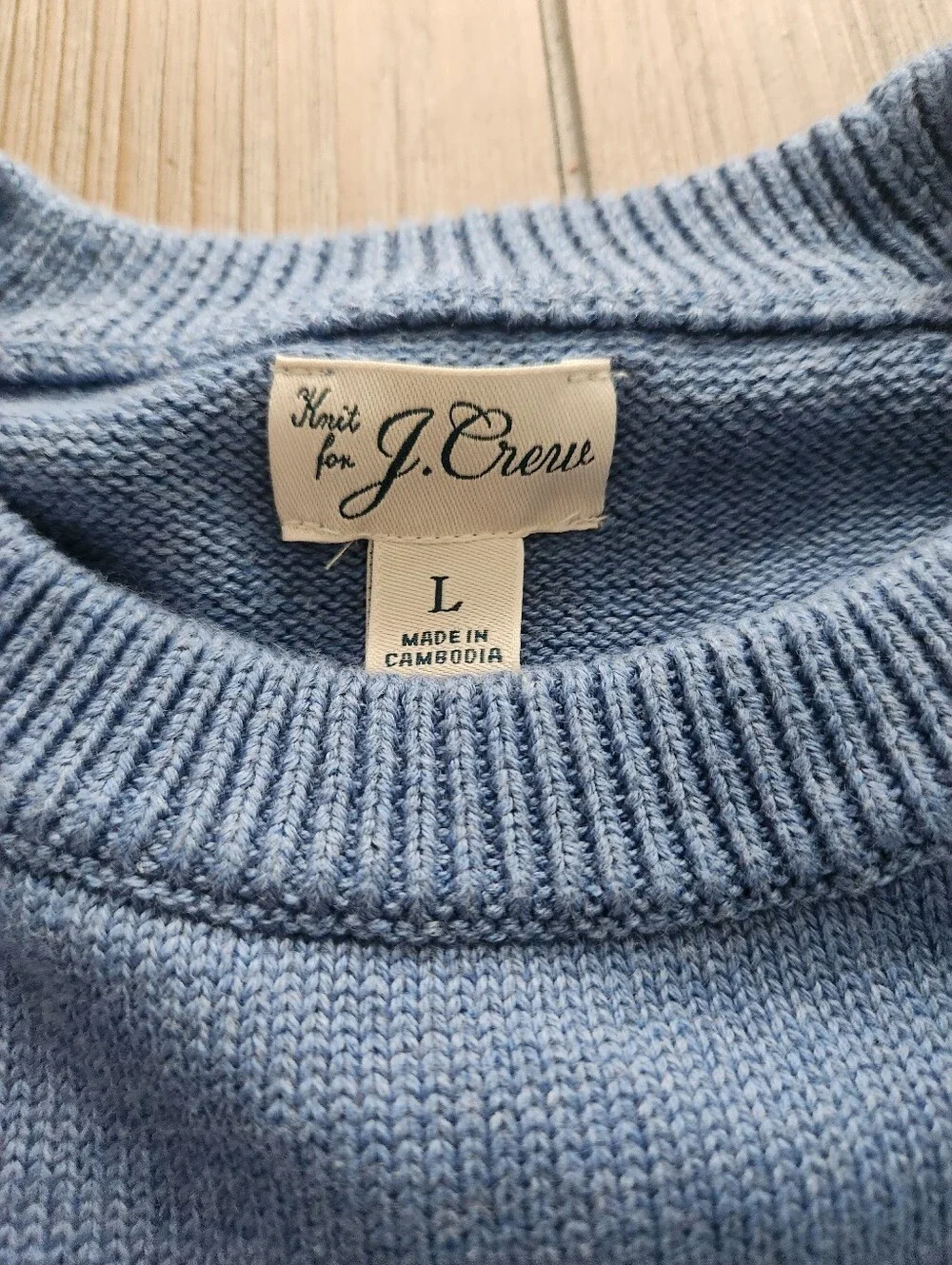 Light Blue Crewneck Men’s Sweater - J. Crew